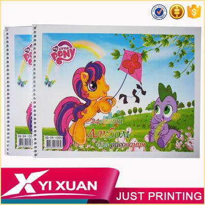 China A3 A4 A5 Hardcover Paper Notebook Sketch Book Kids Printed Notepad for sale