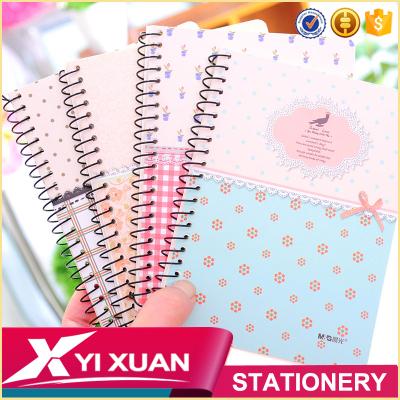 China PP/PVC cover exercise book/a4 a5 plastic custom spiral notebook for sale