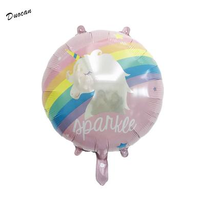 China Party Decoration New 22inch Cartoon Rainbow Unicorn Mylar Helium Foil Balloon for sale