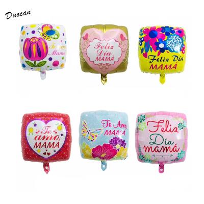 China Hot Selling Square Party Decoration Mum Festival Design Mylar Helium Foil Balloon for sale