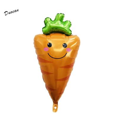 China Eco-friendly Wholesale High Quality Duocan Carrot Shape Aluminum Foil Balloon for sale