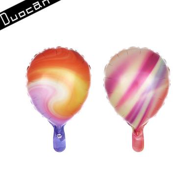 China New Design 13inch Party Decoration Wholesale Gradient Color Oval Shape Helium Foil Balloon for sale