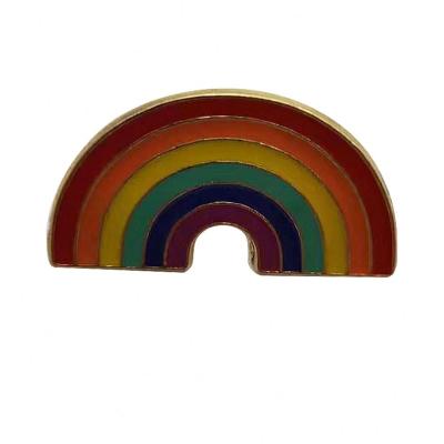 China Custom Europe Rainbow Zinc Alloy Die Casting Brooch Pin For Gift for sale