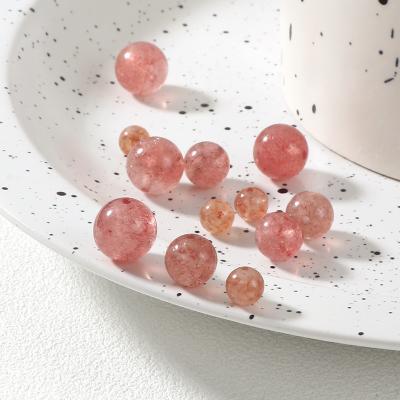 China Event Souvenir Strawberry Wafer Beads Loose Handmade Material Accessories Beads DIY Crystal Bracelet Necklace Earrings Jewelry for sale