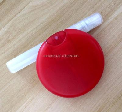 China Non Spill Round 20ml Fine Sprayer Card Perfume Pocket Mist Sprayer Bottle for sale