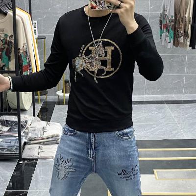 China 2023 high quality Anti-wrinkle pull over mens designer rhinestone sweatshirt mens graphic crewneck sweater crewneck sweatshirt men for sale