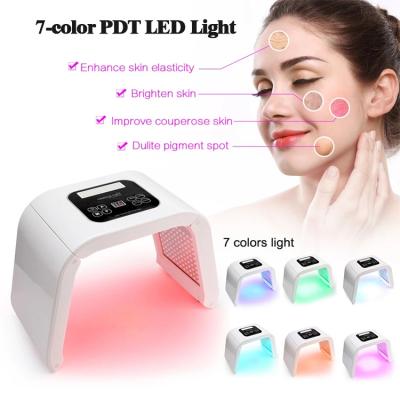 China Hot Sale 7 Color PDT LED Blood Vessels Removal Facial Mask Beauty Device LED Beauty Skin Care Machine Therapy Light For Skin Elasticity Enhance for sale