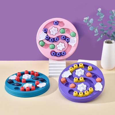 China Stocked Dog Puzzle Toys Increase IQ Dog Training Games Driver Bowl Interactive Slow Dispensing Feeding Pet Maze Toy for sale