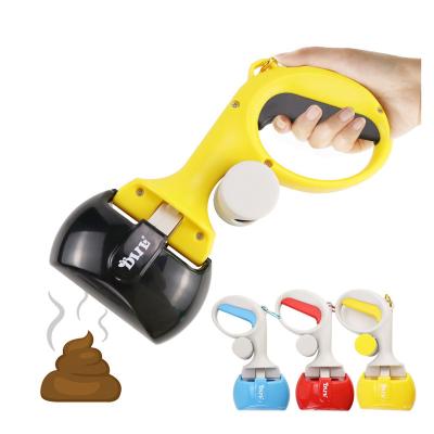 China Durable Unbreakable Easy To Use Viable Pet Scooper Dog Pooper Scooper For Dogs Cats Poop Waste Picker Plastic Clip For Outdoor Garden for sale