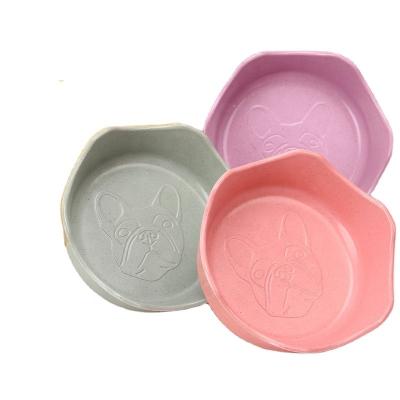 China Unique Designer Style Pet Food Viable Natural Material Bowl For Dogs High Quality Cute Large Melamine Simple Pet Food Feeder for sale