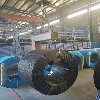 China Tianjin High Tensile Prestressed Concrete Bonded Steel Strand Price 9.53/12.7/15.2mm PC Strand for sale