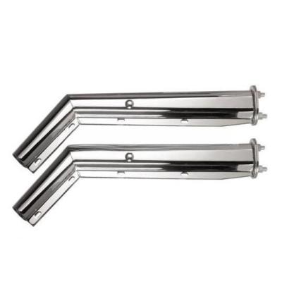 China Mud Fin Steel Hanger 2.5" Bolt Angled 45 Degrees For Semi Truck Chrome for sale