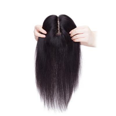 China High Quality Remy 100% Indian Virgin Indian Hand Tied Hair Silk Bottom Topper for sale