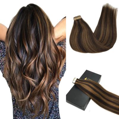 China Pure Virgin Hairs Ready To Board Products Balayage Color Tape In Hair Extension Hair Product for sale