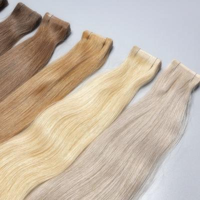 China Wholesale Virgin Remy Human Hair Extension Vendors Silky Straight Double Wave , Bone Straight Hair Extensions Tape In for sale