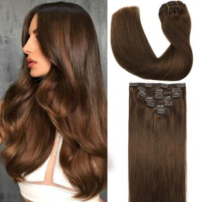 China Hot Selling Straight Double Suction Clip In Hair Extensions Remy Human Hair Ombre Hair Extensions for sale