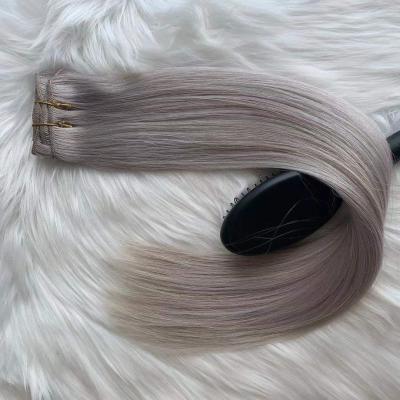 China High Quality Raw Silky Straight Wave 10a Remy Double Weft Indian Hair Bundles, Hand Tied Machine Made Human Hair Weft Extensions for sale