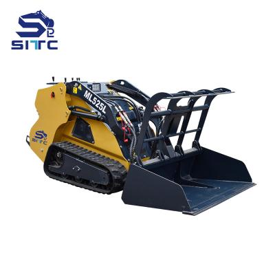 China Small Hotels Skid Steer Front End Loader with Mini Bucket Mini Skid Steer Attachment Skidsteer Bagger for sale