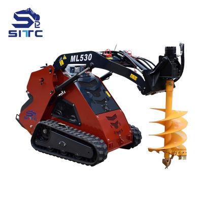 China Hotels SITC-530 Diesel Engine Small Compact Mini Wood Compact Skid Ox Micro Skid Steer Wheel Loader for sale