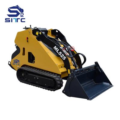 China Hotel SITC Skid Steer Wheel Tracked Mini 500kg 700kg 850kg 950kg Skid Steer Loaders Loader With Bucket Mixer Attachment for sale