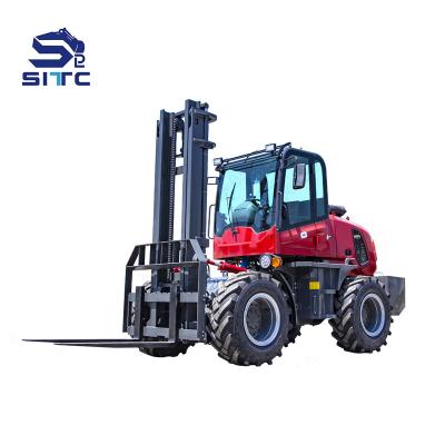 China factory 4x4 forklift rough terrain terrian diesel forklift 3 ton 4 ton 5 ton all rough terrain forklift for sale