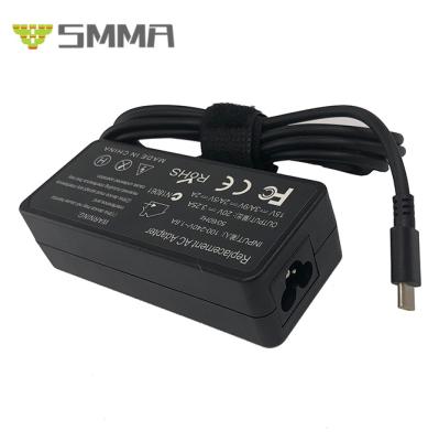 China LAPTOP Laptop Charger 20V 3.25A 65W USB Type-C For Lenovo Thinkpad X1 Carbon Yoga5 X270 X280 T580 P51s P52s E480 E470 T480 T480s for sale