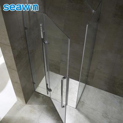 China Morden Hotel Door Seawin Operation Rubber Strip Frameless Quiet Seamless Shower Glass Shower Enclosure for sale