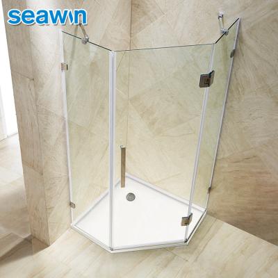 China Seawin Quiet Bathroom Luxury Aluminum Tempered Glass Cabin Room Shower Door for sale