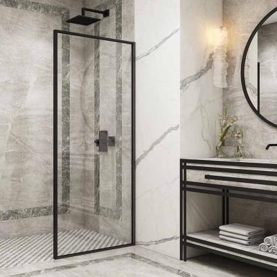 China Seawin Aluminum Frame Bath Quiet Operation Panel Aqua Frosted Glass Doors Fixed Screen for sale