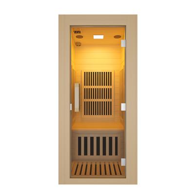 China Computer Control Panel 1 Person Used Outdoor Far Infrared Steam Dryer Heater Bath Cabin Sauna Room for sale