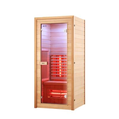 China Computer Control Panel 1 Person Home Garden Carbon Heater Outdoor Sauna Steam Bath for sale