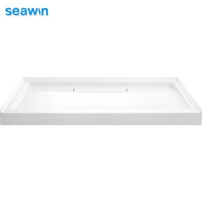 China Seawin Eco-Friendly Most Available Sizes Pan Floor Fiberglass Resin Acrylic Shower Tray Base for sale