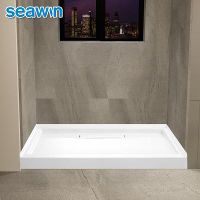 China Seawin Eco-Friendly Rectangular Solid Outdoor Floor Base Pan Shower Tray Acrylic for sale