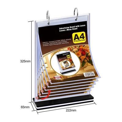 China Table Calendar OEM Eco Friendly Different Shapes Customized Flip Calendar Holder Photo Acrylic Desk Table Frame for sale