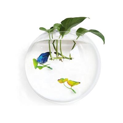 China Customized Commercial Plastic Acrylic Acrylic Hanging Wall Mounted Tank Modern Durable Decorative Viable Aquarium Fish Bowl Good Quality Large for sale