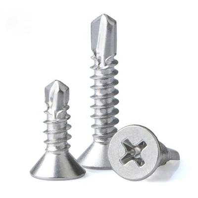 China Pan Professional Hardware Factory High Quality Zinc Flat Head Self Drilling Screw Self Tapping Screw for sale