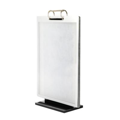 China Eco-friendly Transparent Acrylic Desktop Calendar Paging Menu Paging Display Stand for sale