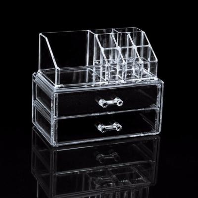 China 2023 New Products Popular Design Eco-friendly Clear Acrylic Organizer Display Rack Makeup Stand With Drawers for sale