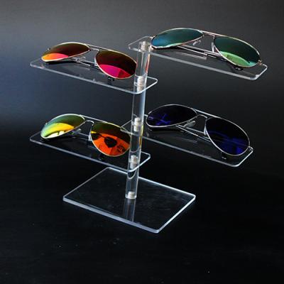 China Eco-friendly 4 Tiers Acrylic Eyeglasses Display Rack Sunglasses Display Stand for sale