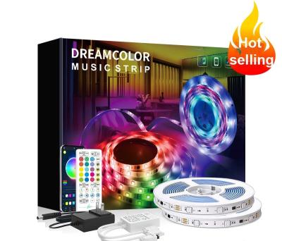 China APP Control 5m 10m 30m Roll 5050 RGBIC Flexible Led Strip Color Dream Lights Tuya Wifi Music Smart Home Light for sale