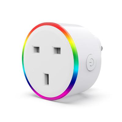 China Blue Tooth LED Wifi 10A Smart Plug Design 100-240V UK Residential/General Purpose Slim Remote Control Voice Control for sale