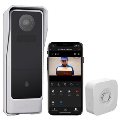 China Wifi Video Doorbell Home Security Monitor Doorbell Night Vision Door Phone Smart Wireless Two Way Audio Camera Two Way Audio Intercom Video Doorbell Set for sale