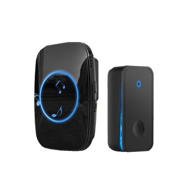 China Waterproof Wireless Smart Home Door Phone Ring No Battery Electrics Plug MP3 Playback Doorbell 1 Button Receiver Doorbell Chime for sale