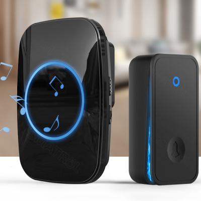 China Popular MP3 Playback No Need Charging Smart Ring Doorbell Lights Waterproof Wireless Mini Doorbell for sale