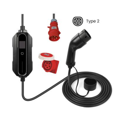 China Colorful Lights Type - Level 2 Electric Car 2 Charger 16A Workersbee IEC62196 Portable EV Charger for sale