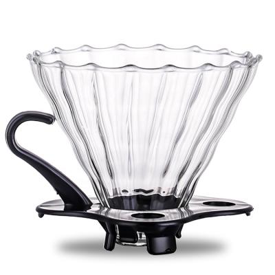 China Sustainable Hot Sale Glass Coffee Drip Pot Pour Over Coffee Filter Cup for sale