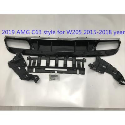 China 2019 C63 W205 Luxury Rear Diffuser For Mercedes Benz C Class W205 SPORTLINE CAR 2015-2018 for sale