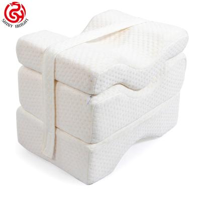 China Memory Foam Cutout Knee Pillow Leg Rest Pillow Cooling Gel Knee Pillow for sale