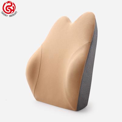 China Lumber Sustainable Orthopedic Car Wheelchair Comfort Rest Pillow Back Memory Foam Lumbar Support Cushions For Chair for sale