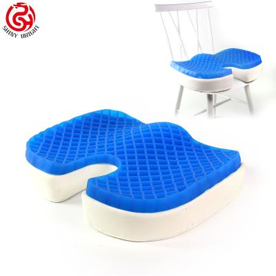 China PORTABLE gel cushion expanded office chair cushion gel double modified thick cushion strip newest honeycomb design for sale